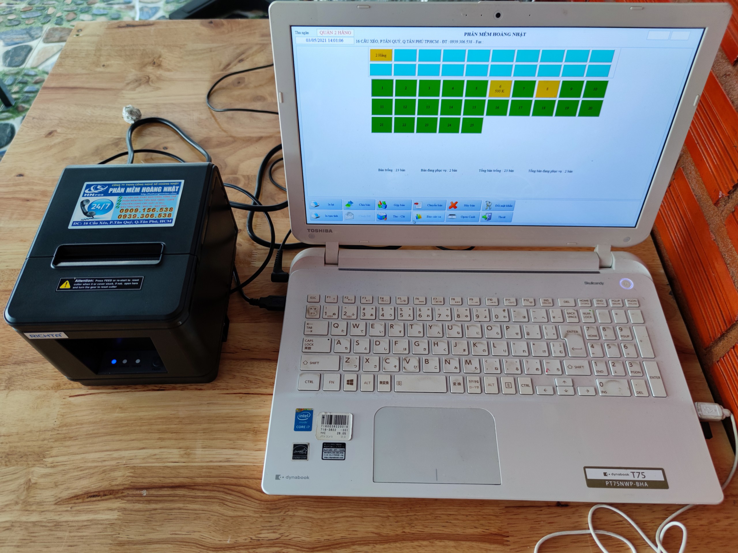 Máy tính tiền quán nhậu tại tiền giang